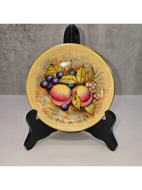 Aynsley Fine Bone China Fruit Design Plate Vintage Collectible England VL5113
